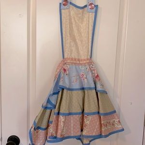 Cottage Style Apron Floral Tiered Skirt Custom Costume